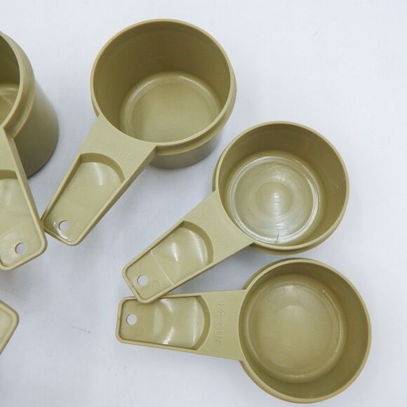 Tupperware Measuring Cups Complete Set of Six Olive Avocado Sage Green 761 - Picture 4 of 10